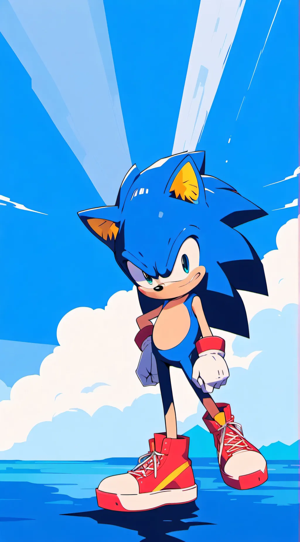ai character: Sonic prime background