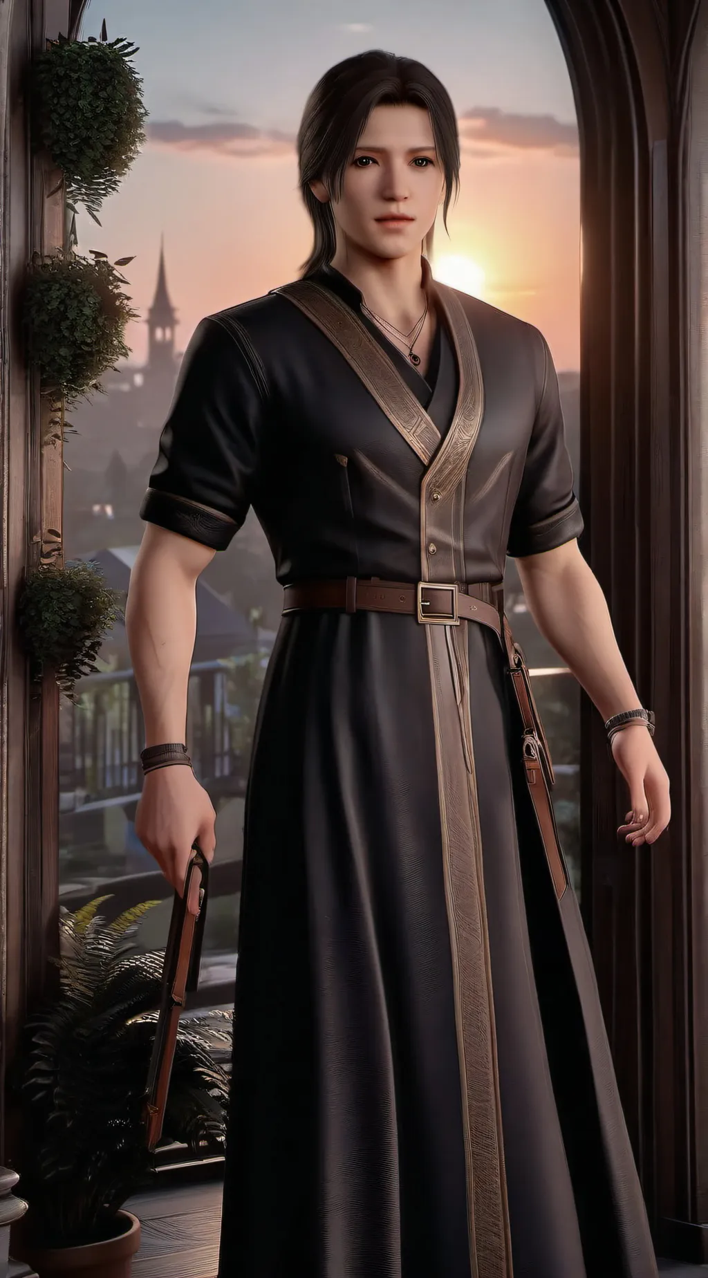 ai character: patron  background