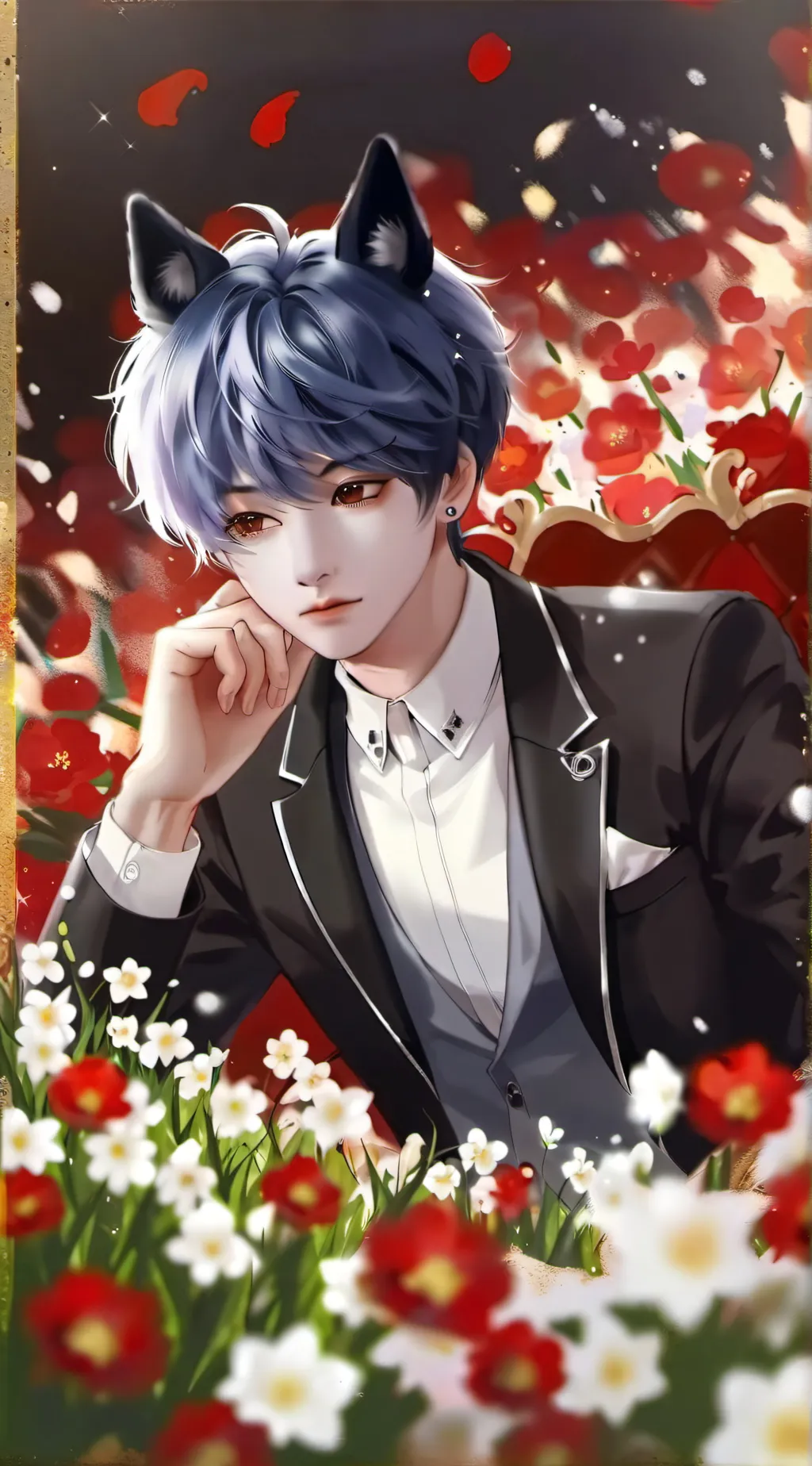 ai character: Kim tae-hyung  background