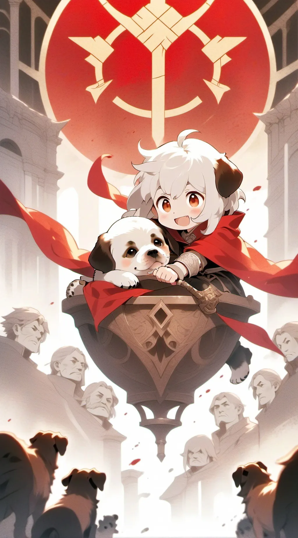 ai character: puppy  background