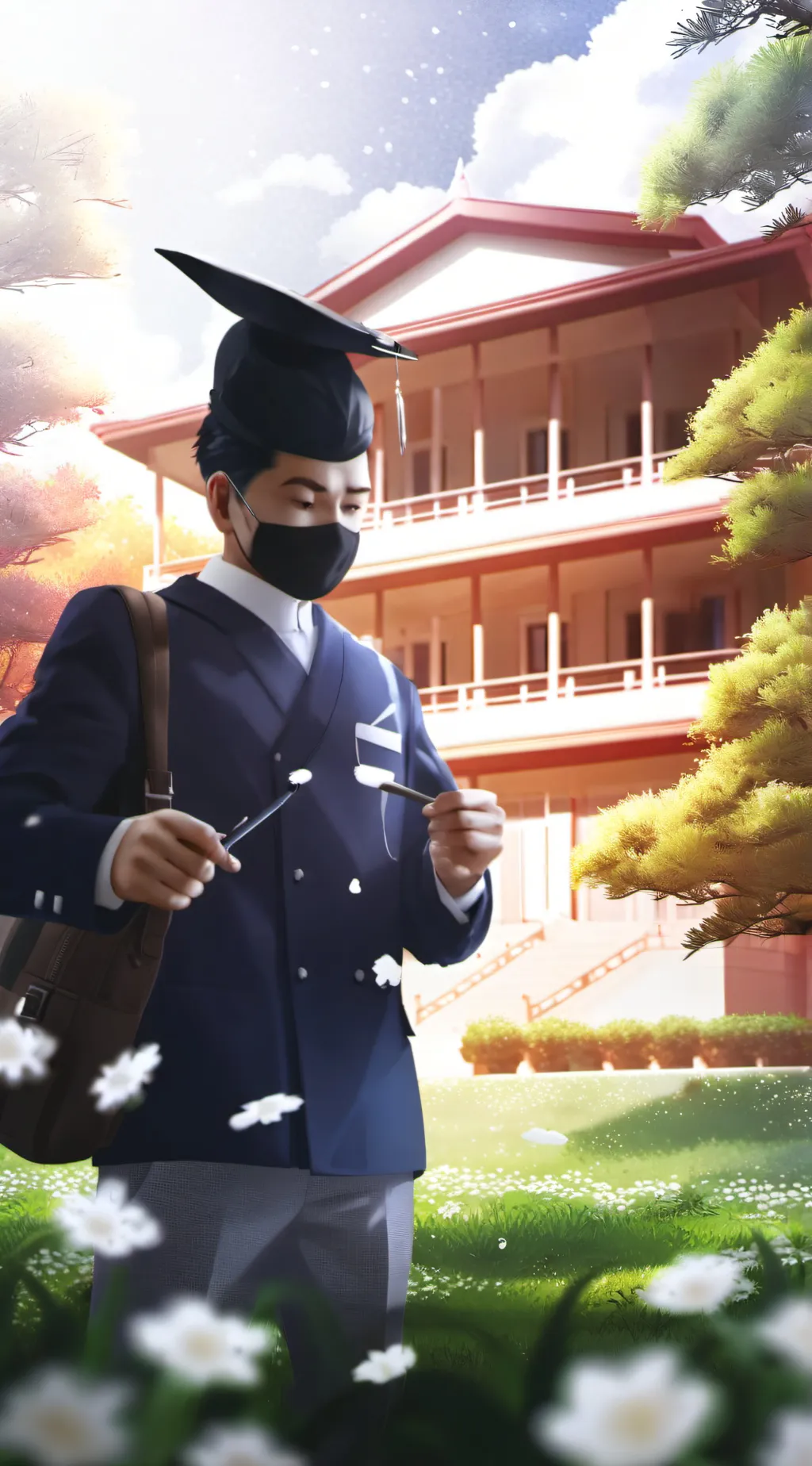 ai character: My school irl! background