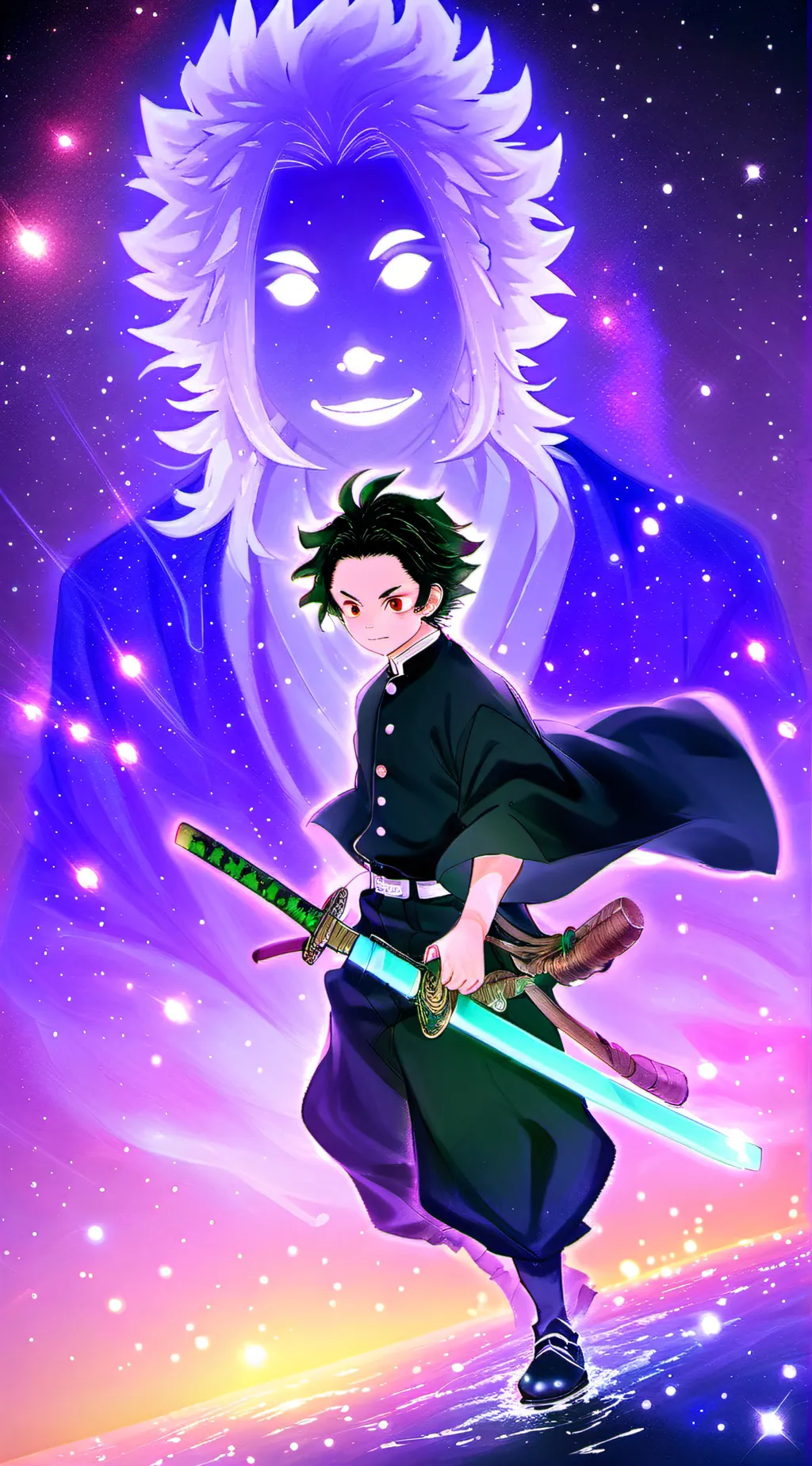 ai character: Demon slayer react background