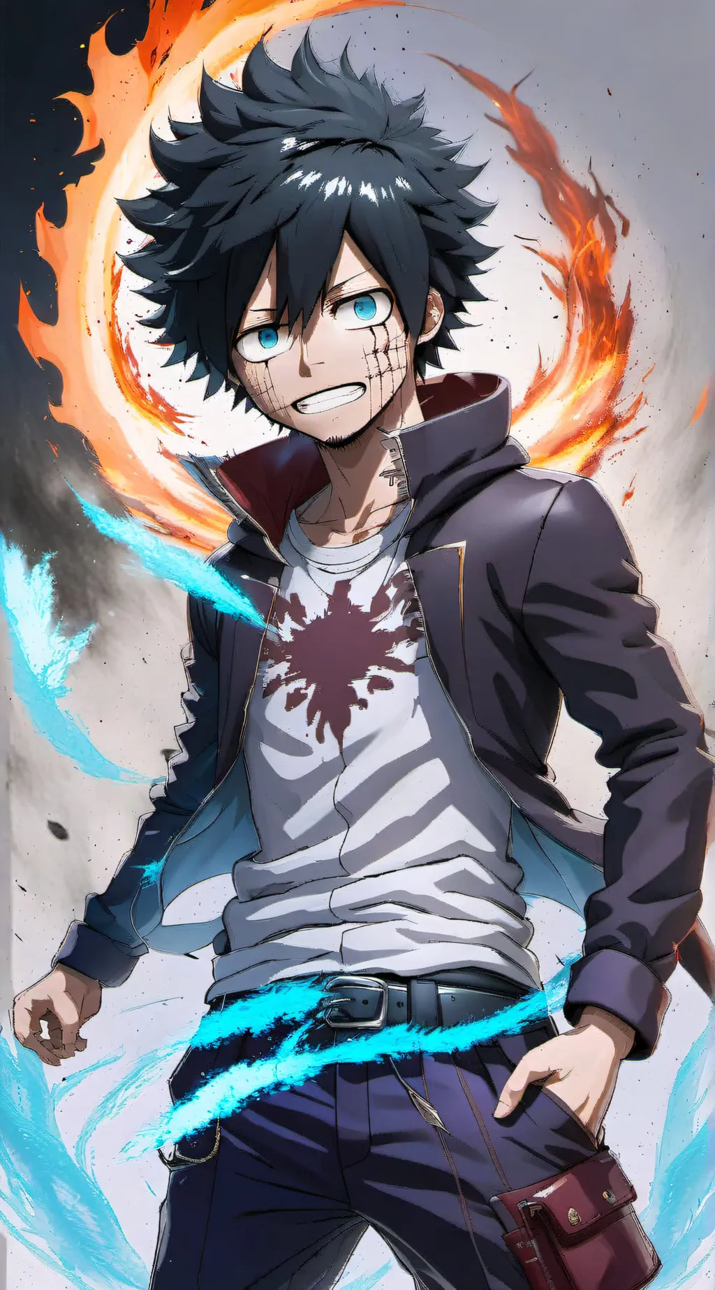 ai character: Dabi×Hawks background