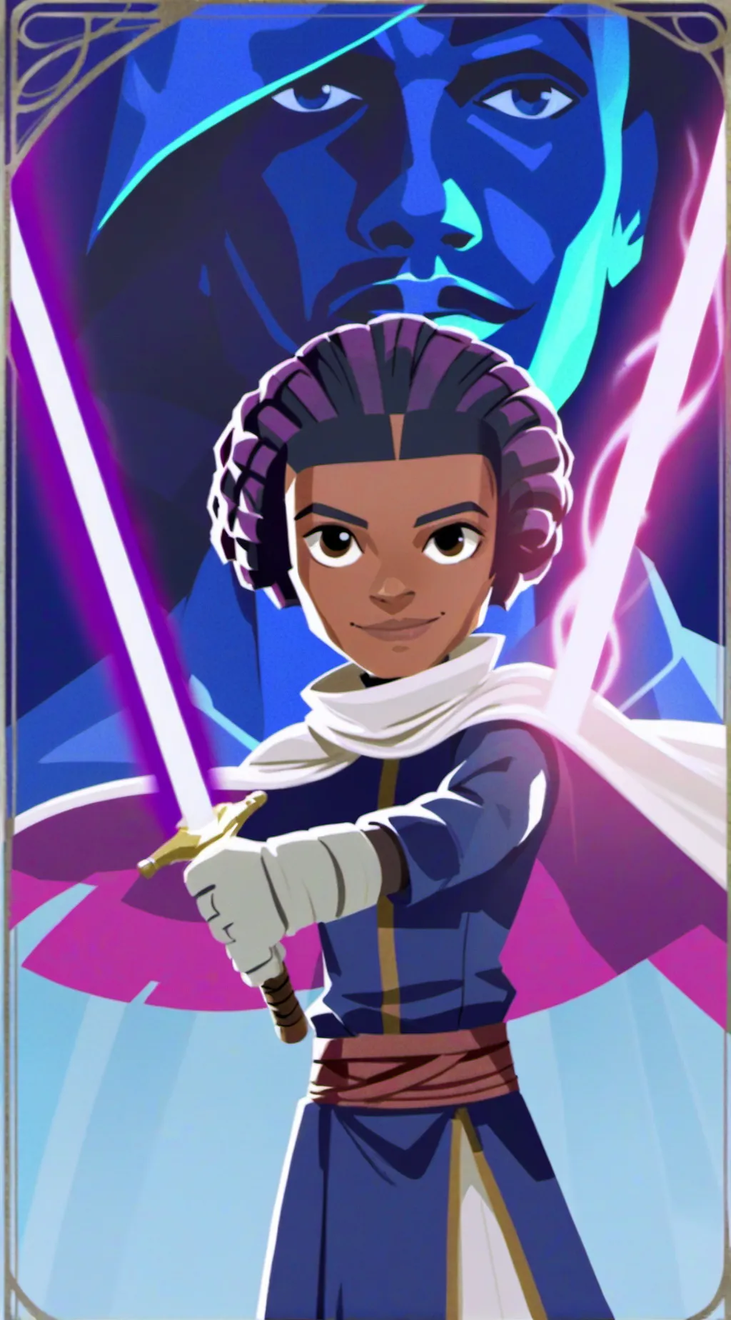 ai character: Cleopatra in space background