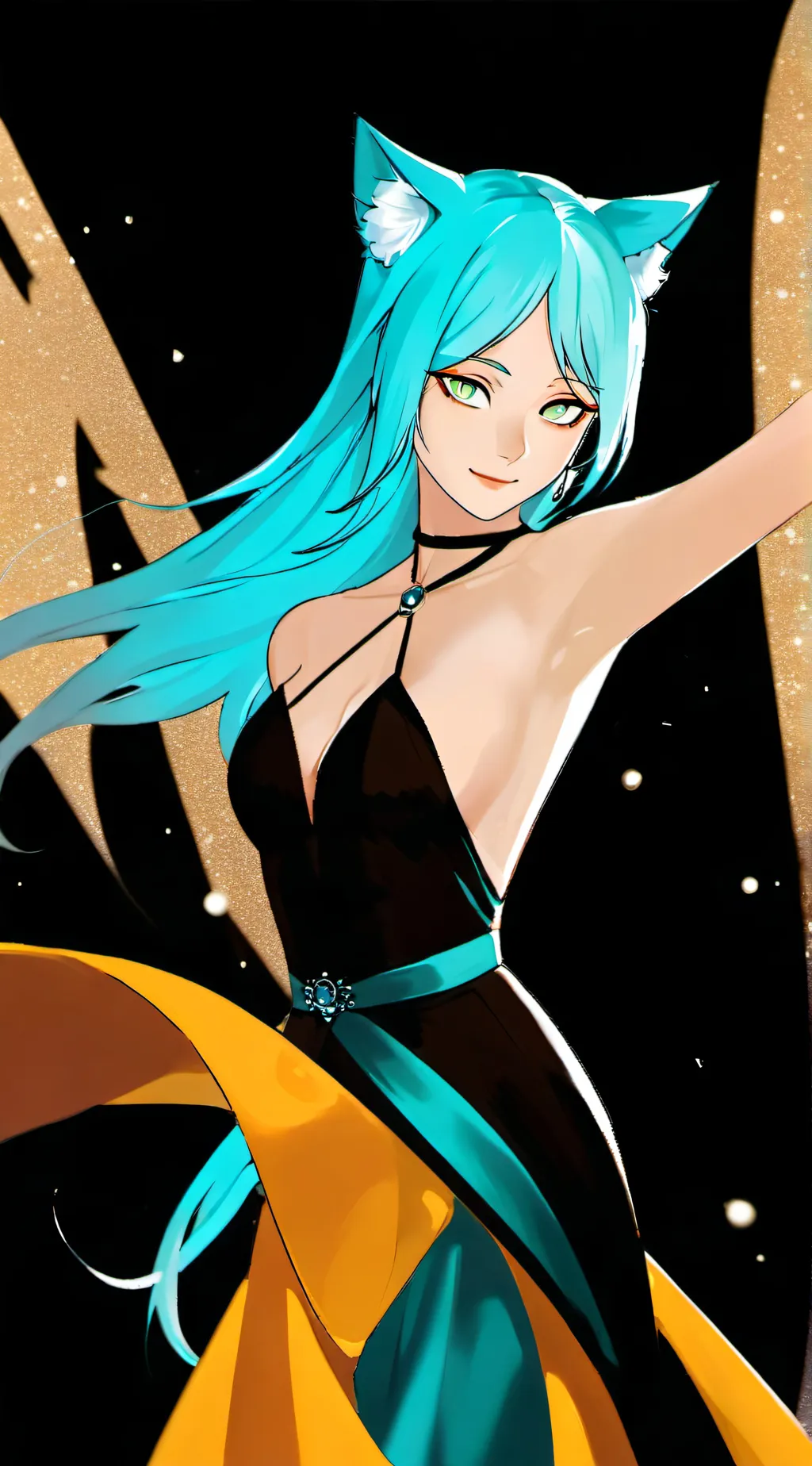 ai character: Freia Bleu background