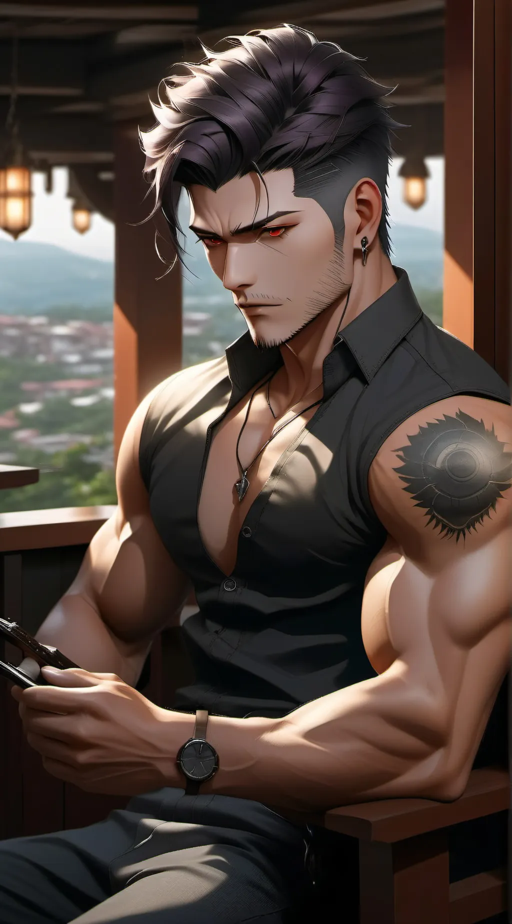 ai character: Ash San background