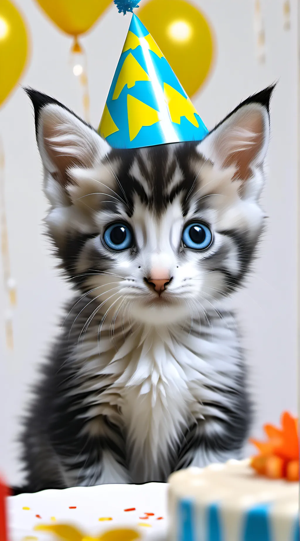 ai character: Birthday Cat 🎉  background
