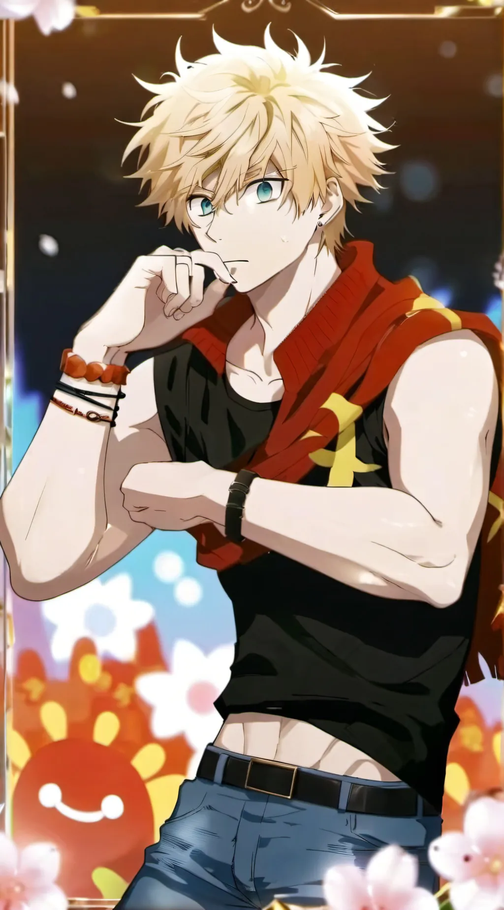 ai character: bakugo  background
