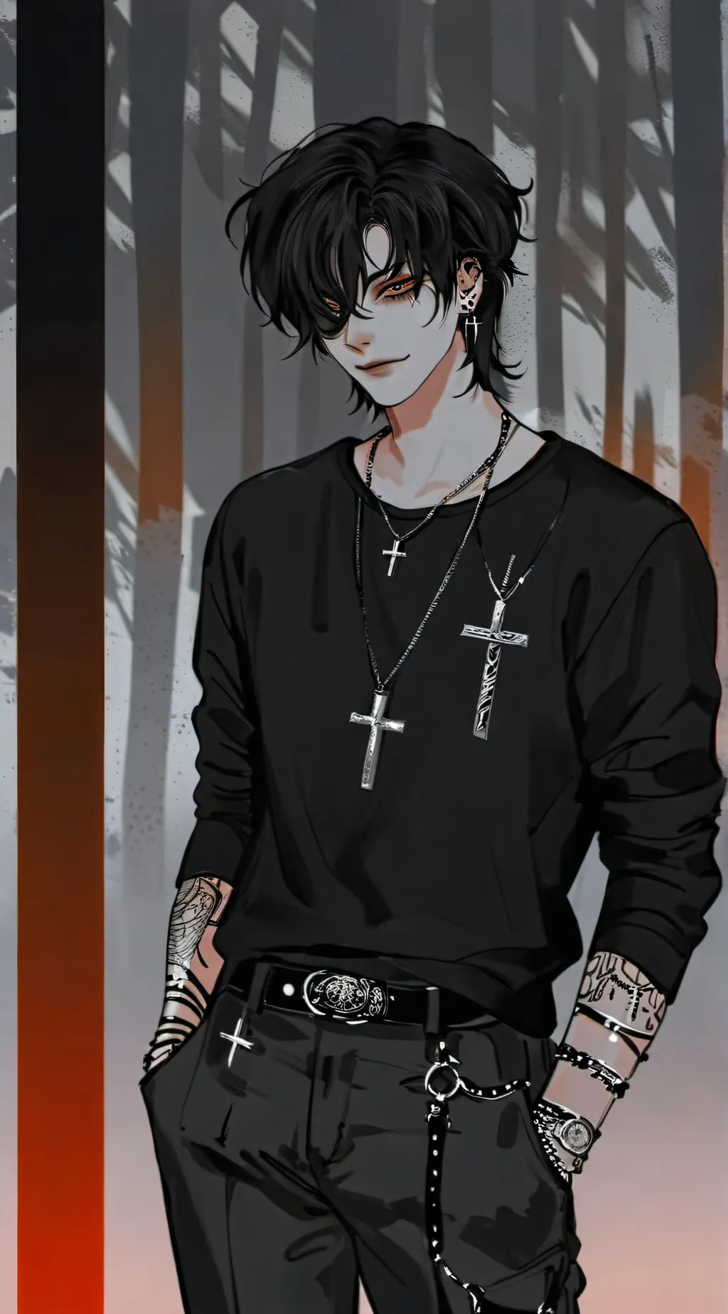 ai character: Levi  background