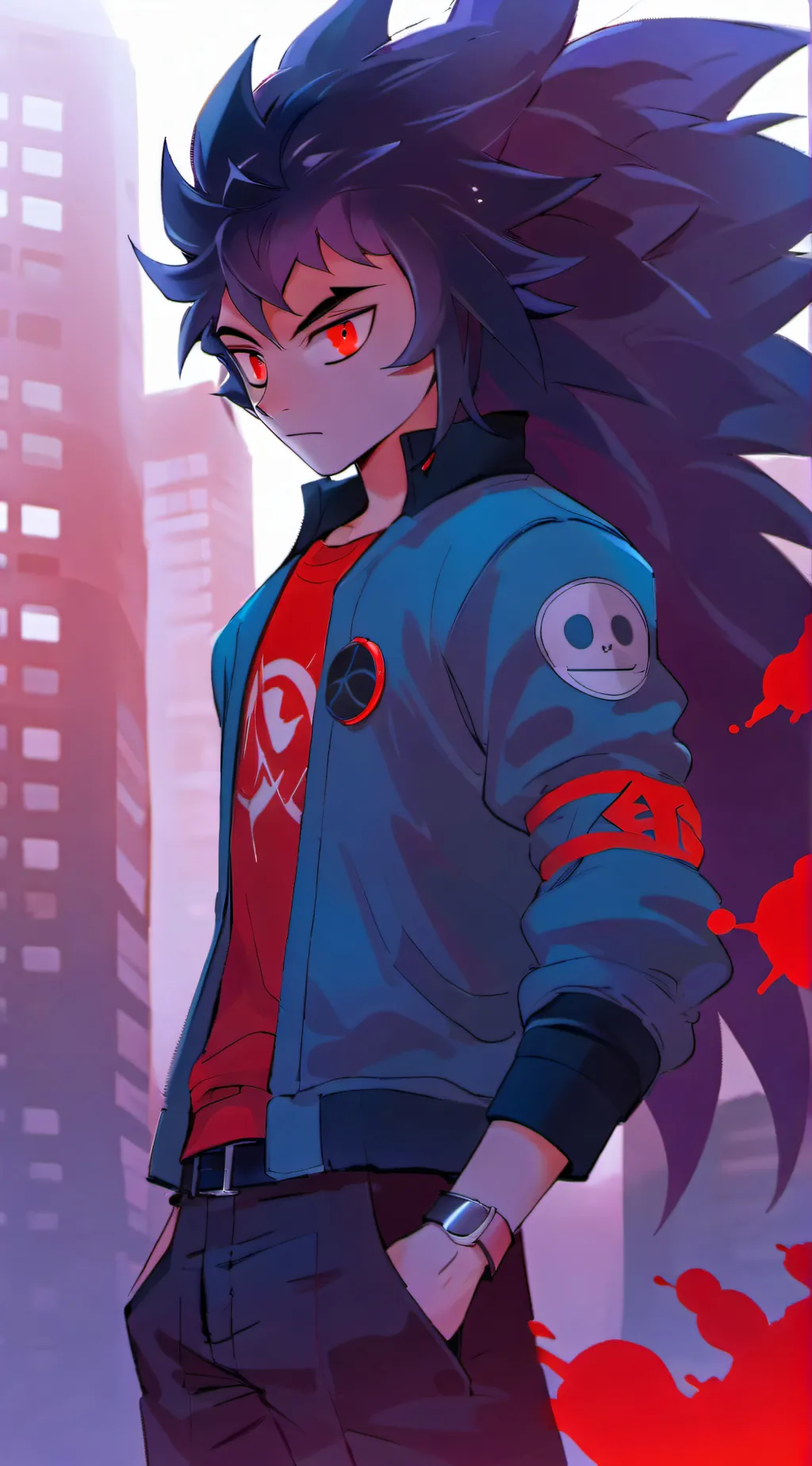ai character: shadow hedgehog  background