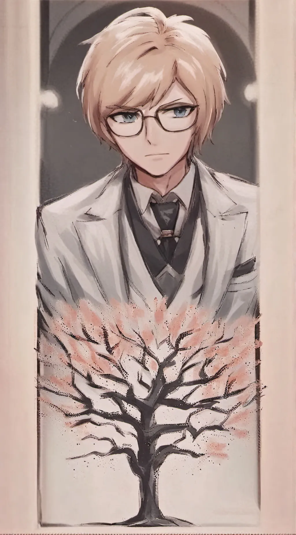 ai character: Byakuya Togami background