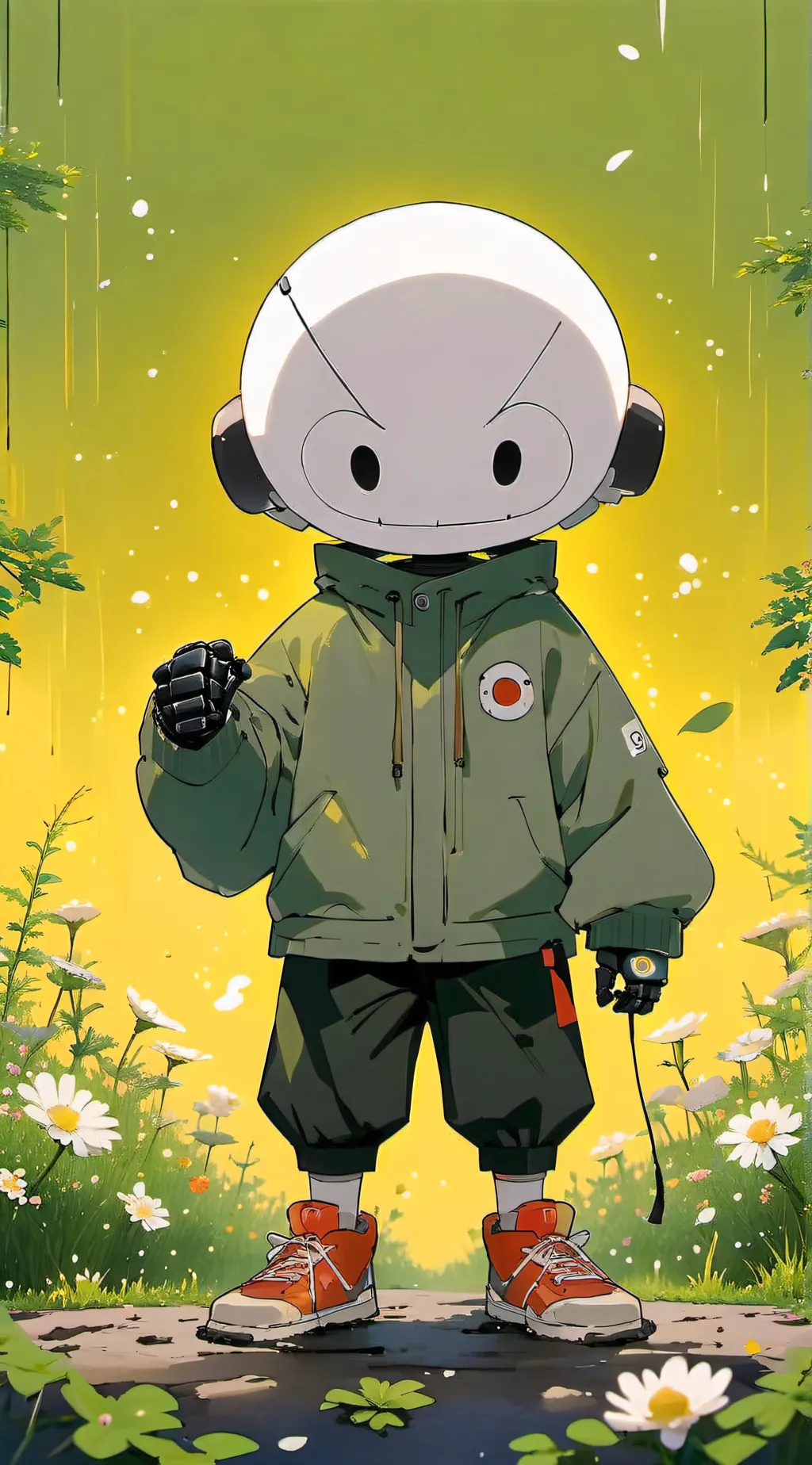 ai character: robot rapper background