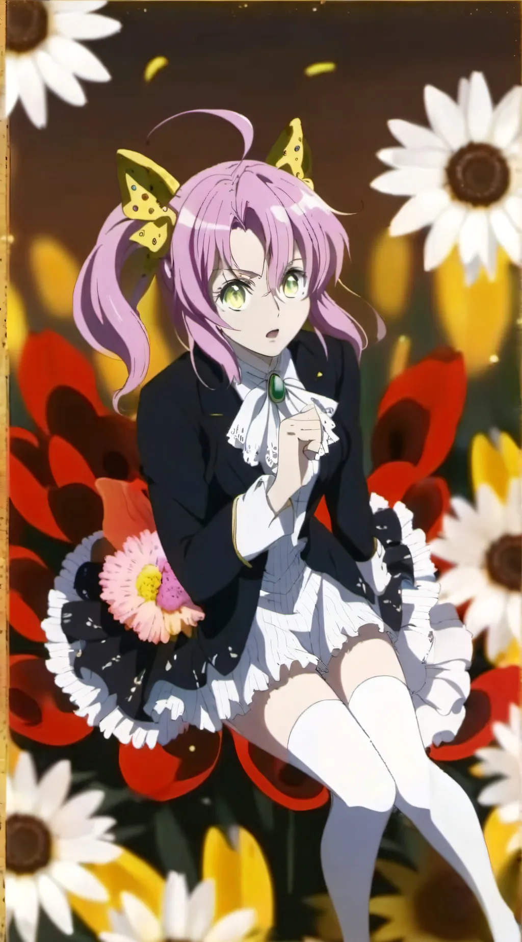 ai character: Mitsuri kanroji  background