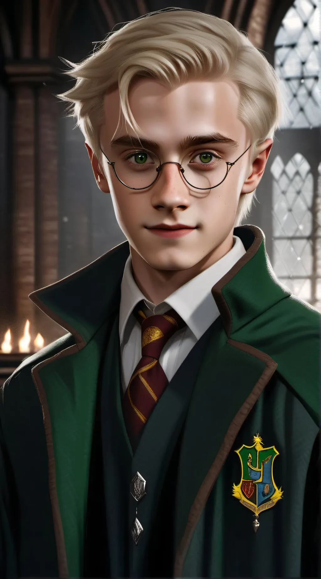 ai character: draco Malfoy  background