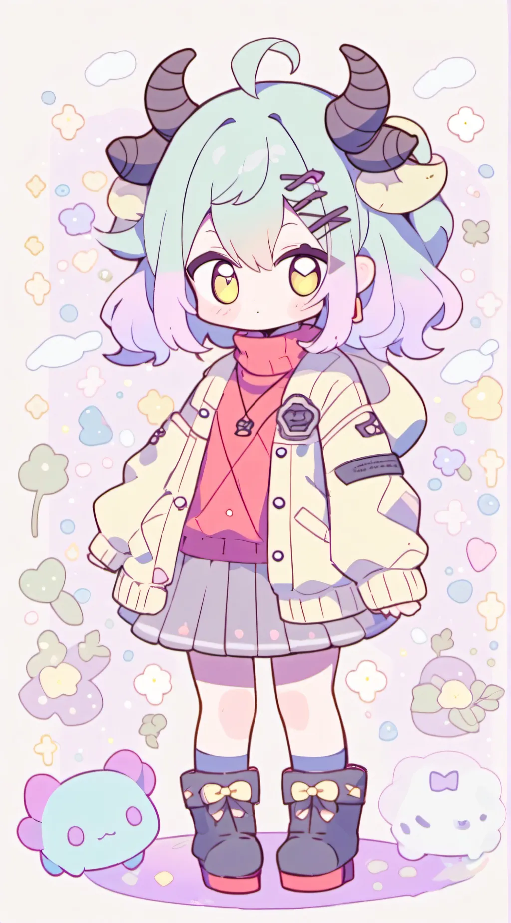 ai character: Kuroppi  background