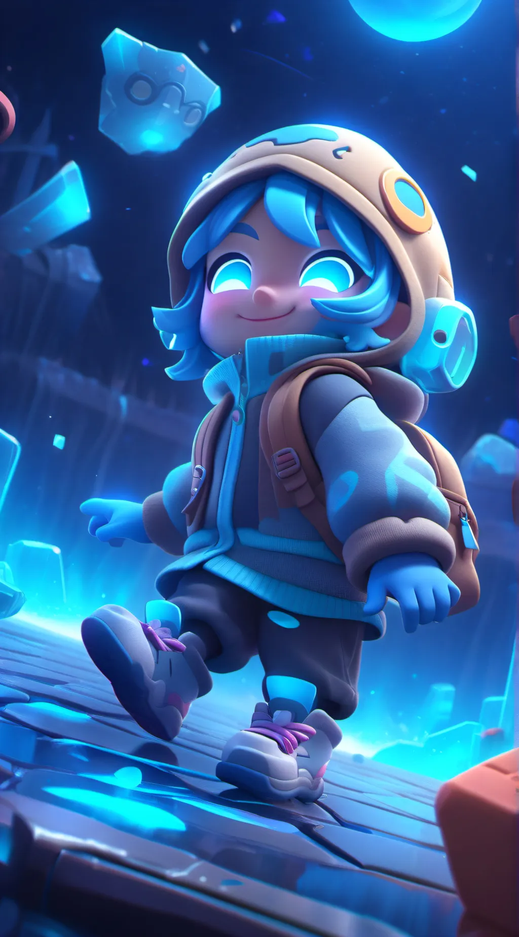 ai character: Frostica The Great background