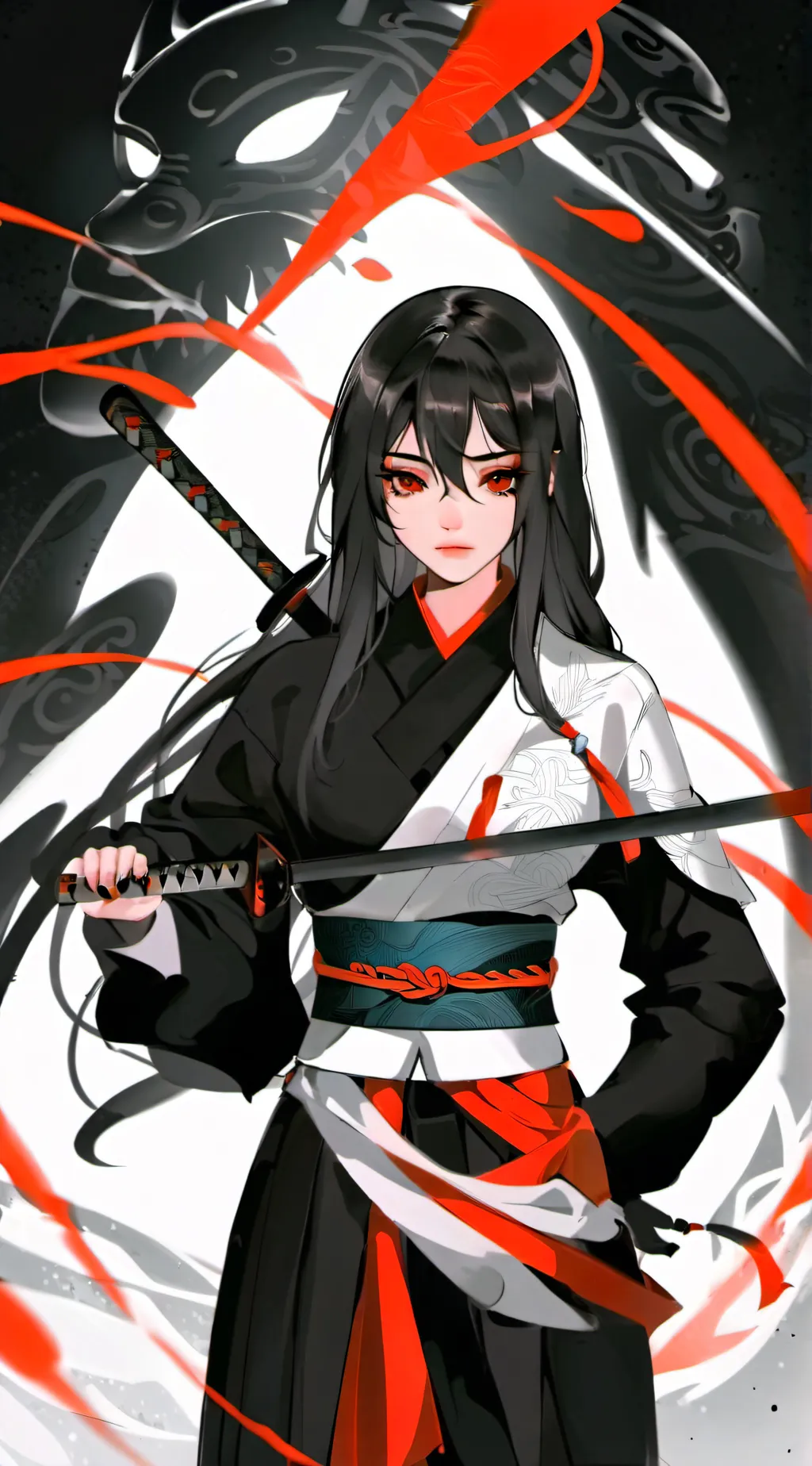ai character: Katana Uchiha OC background