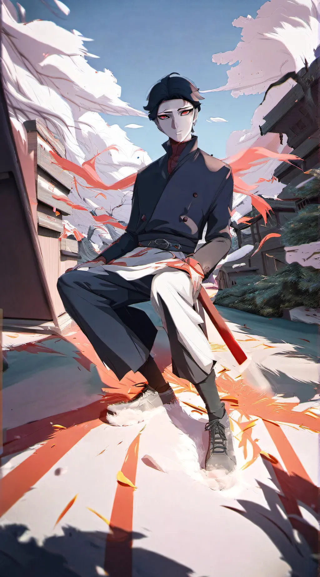 ai character: Michael muzan  background