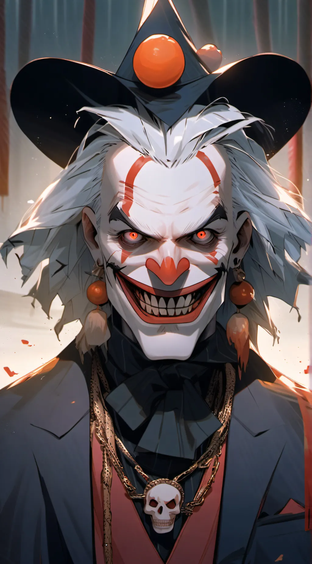 ai character: Chuckles the clown background