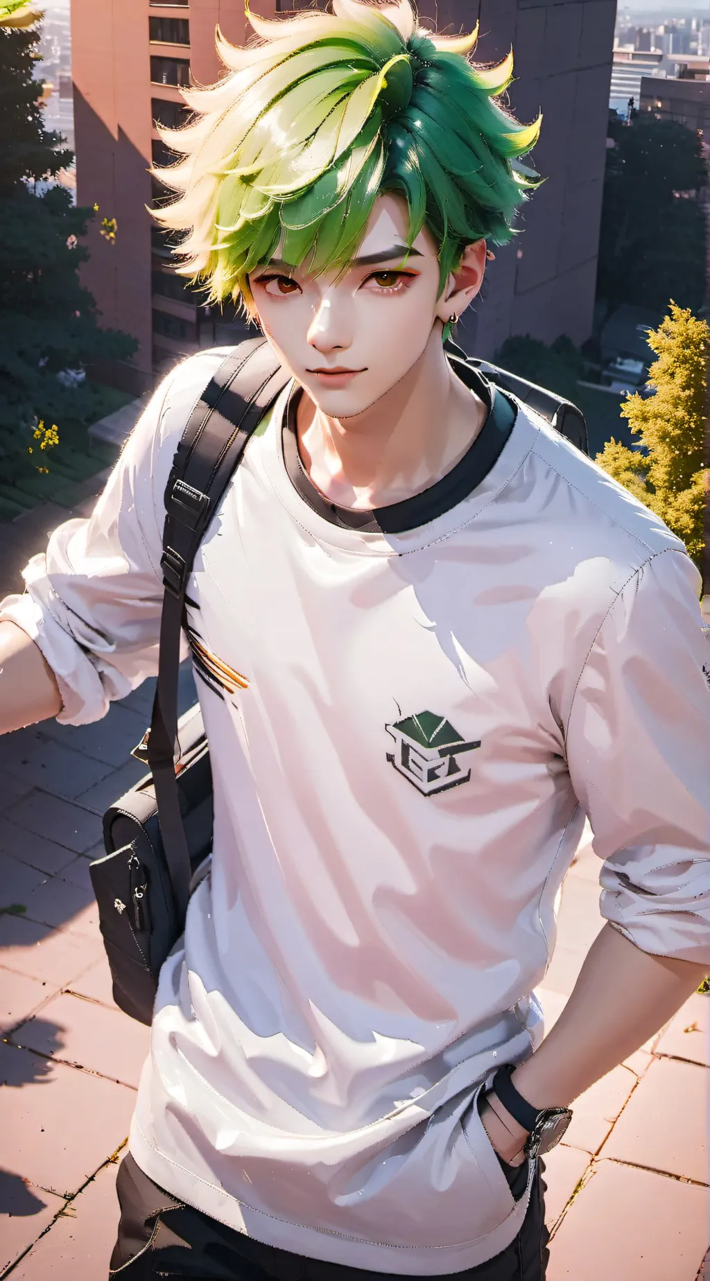 ai character: Izuku midorya background