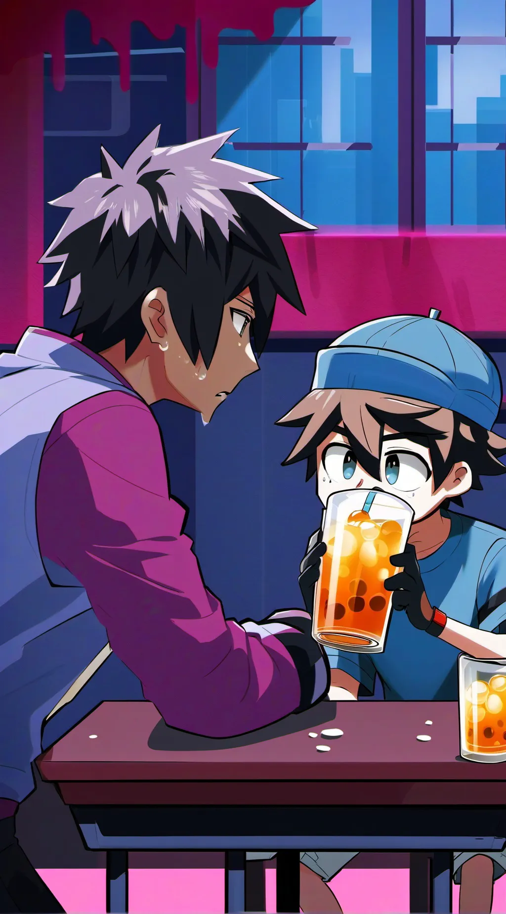 ai character: Theo and Eric background