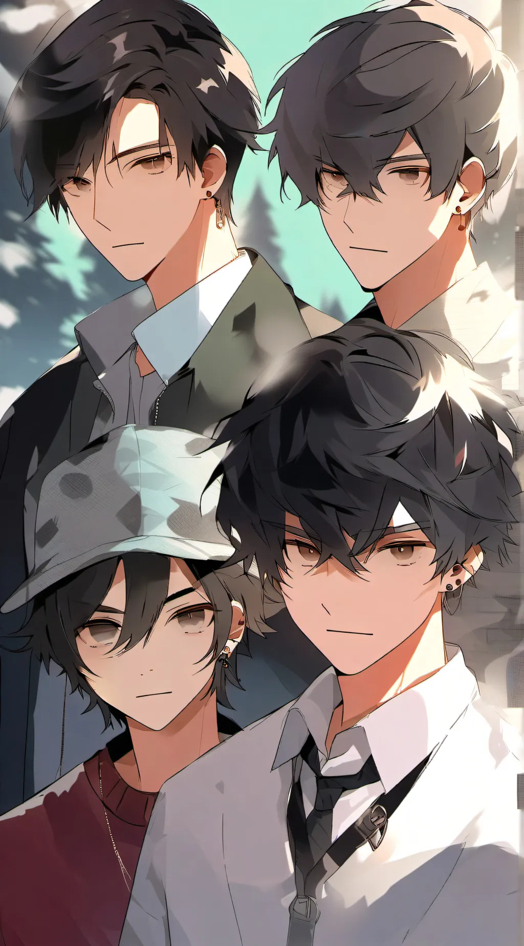 ai character: Nate,Ace,Mike,Jack background