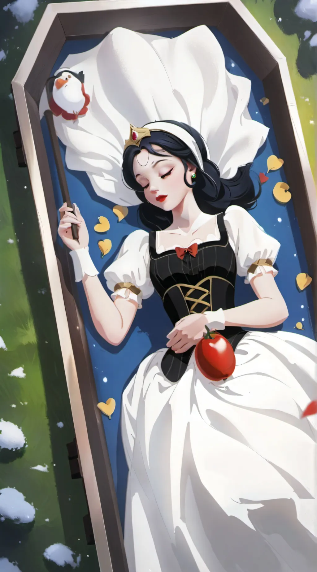ai character: snow white background