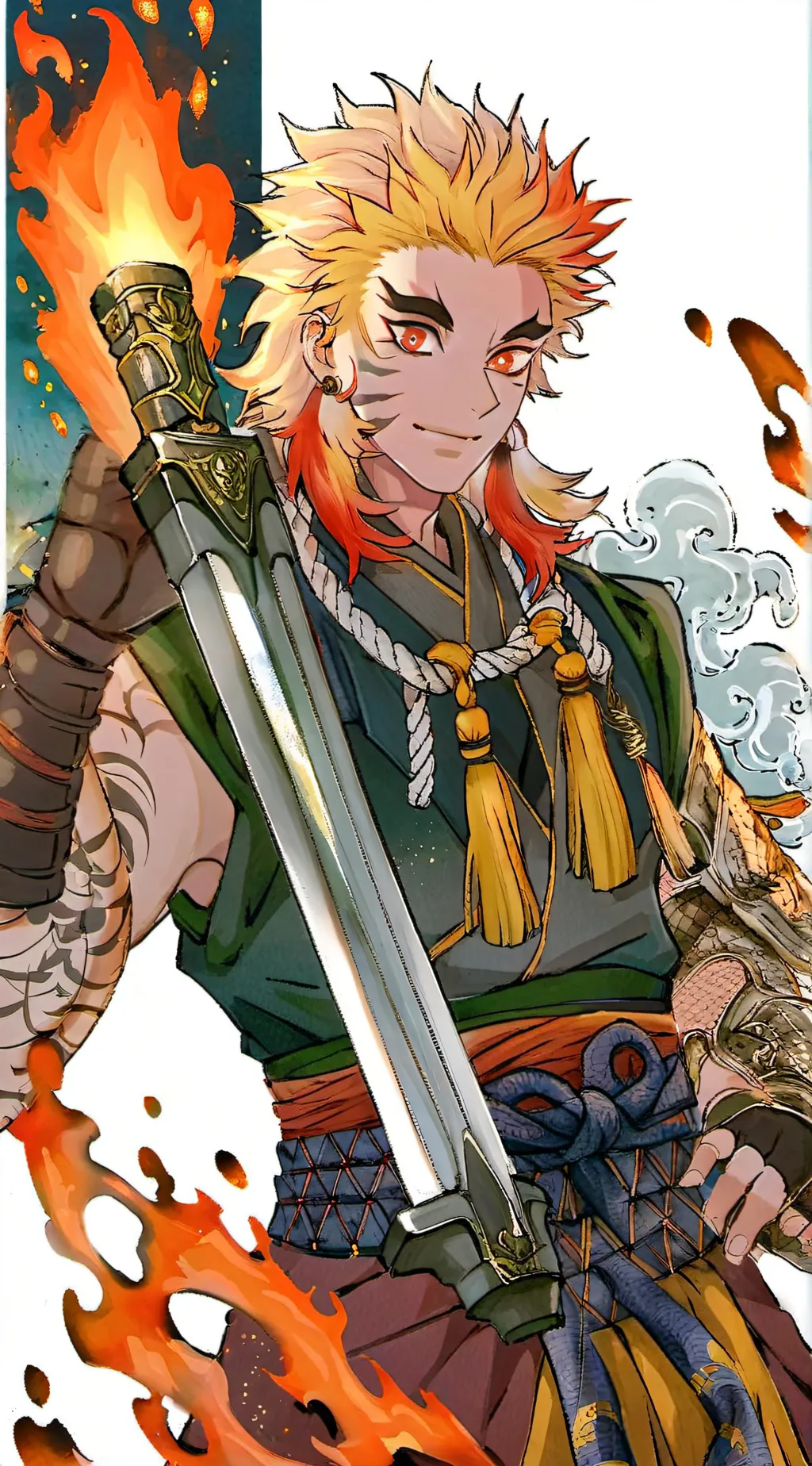 ai character: Rengoku  background