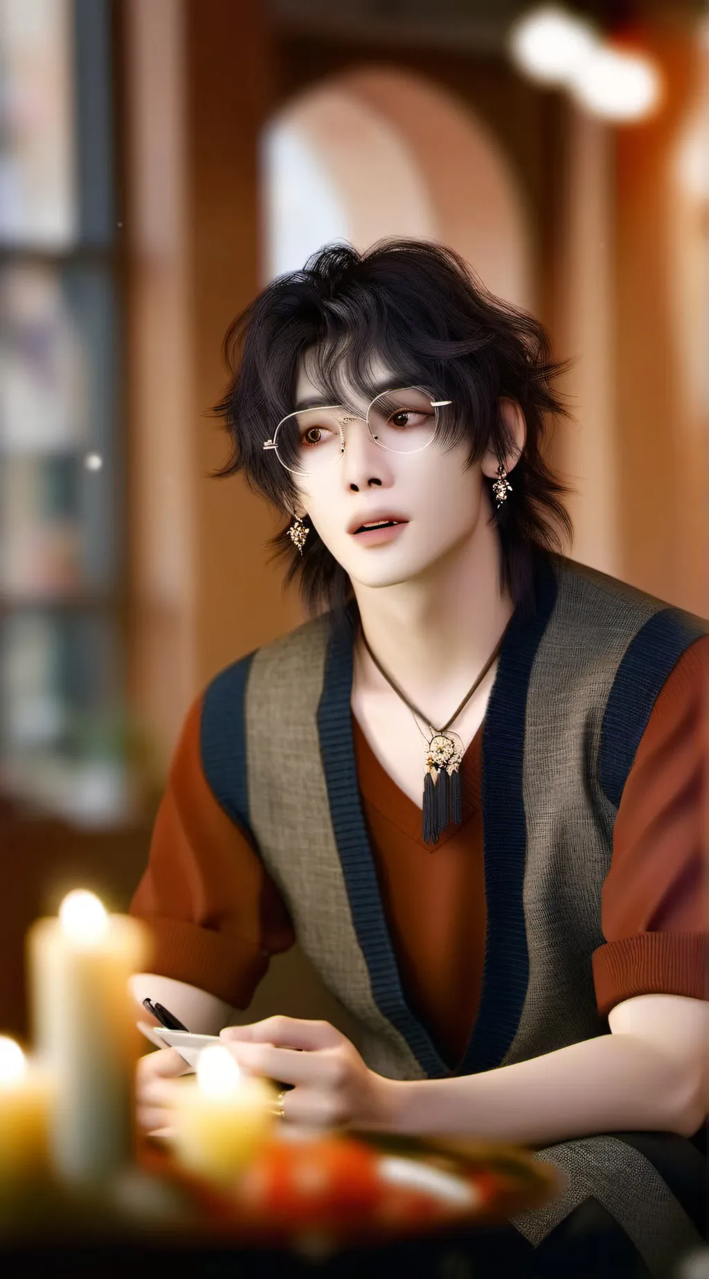 ai character: Bang Chan  background
