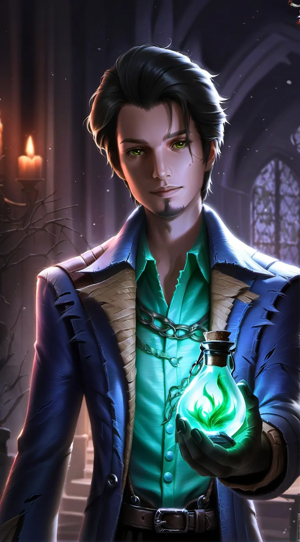 ai character: 🩶evil ein🩶 background