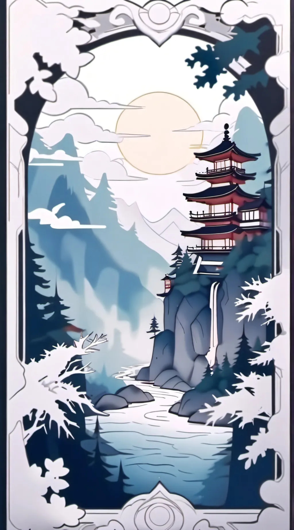 ai character: Digital curics  background