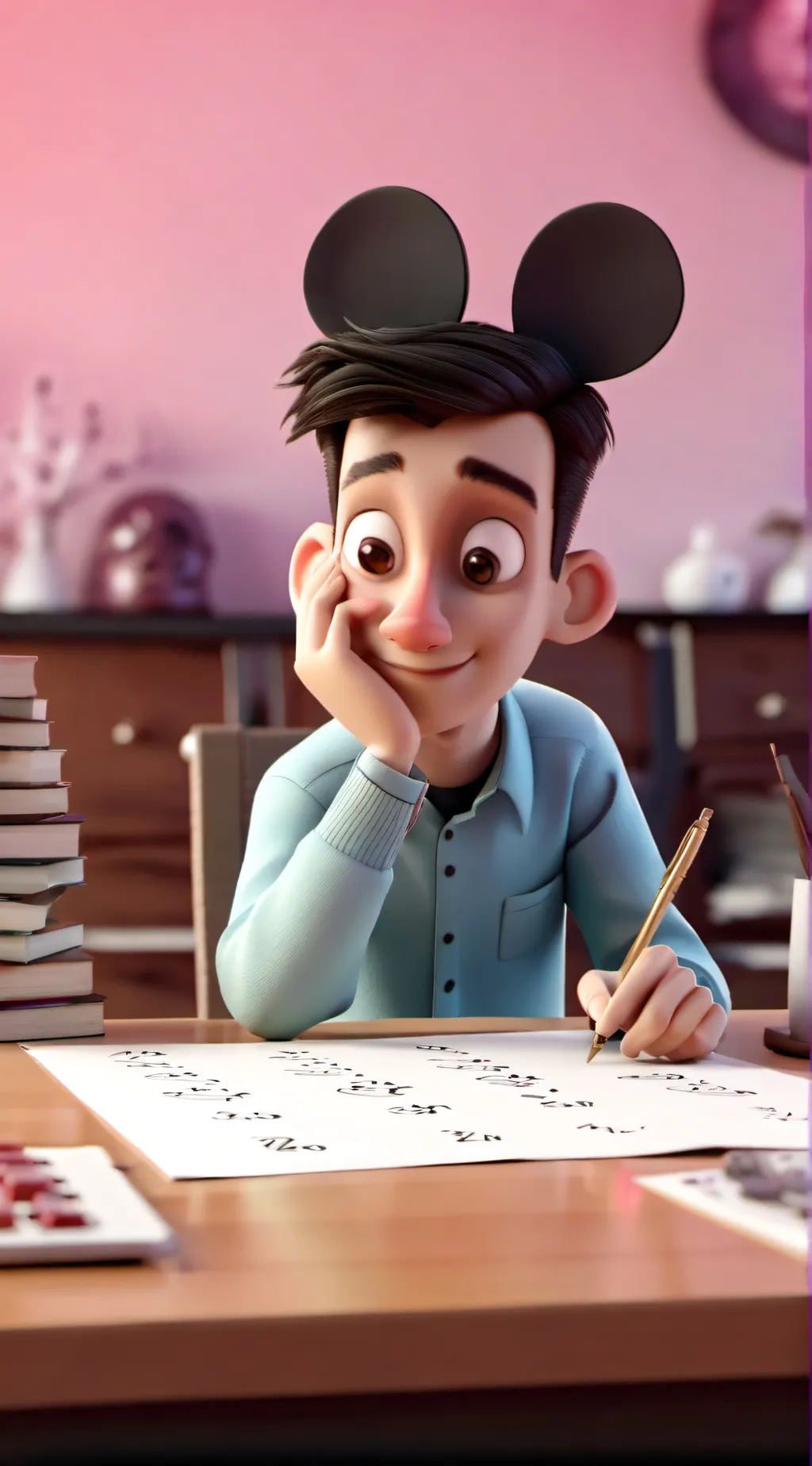 ai character: Math King background