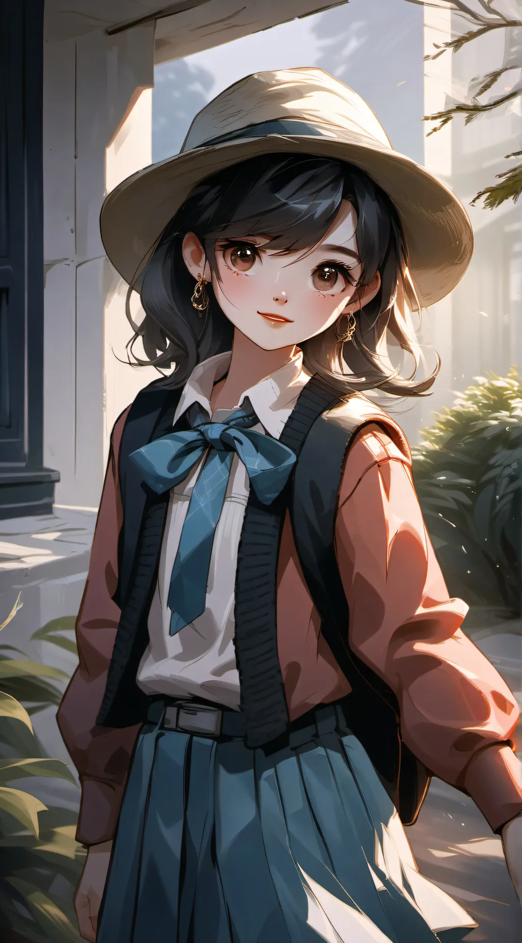 ai character: Cute girl! background