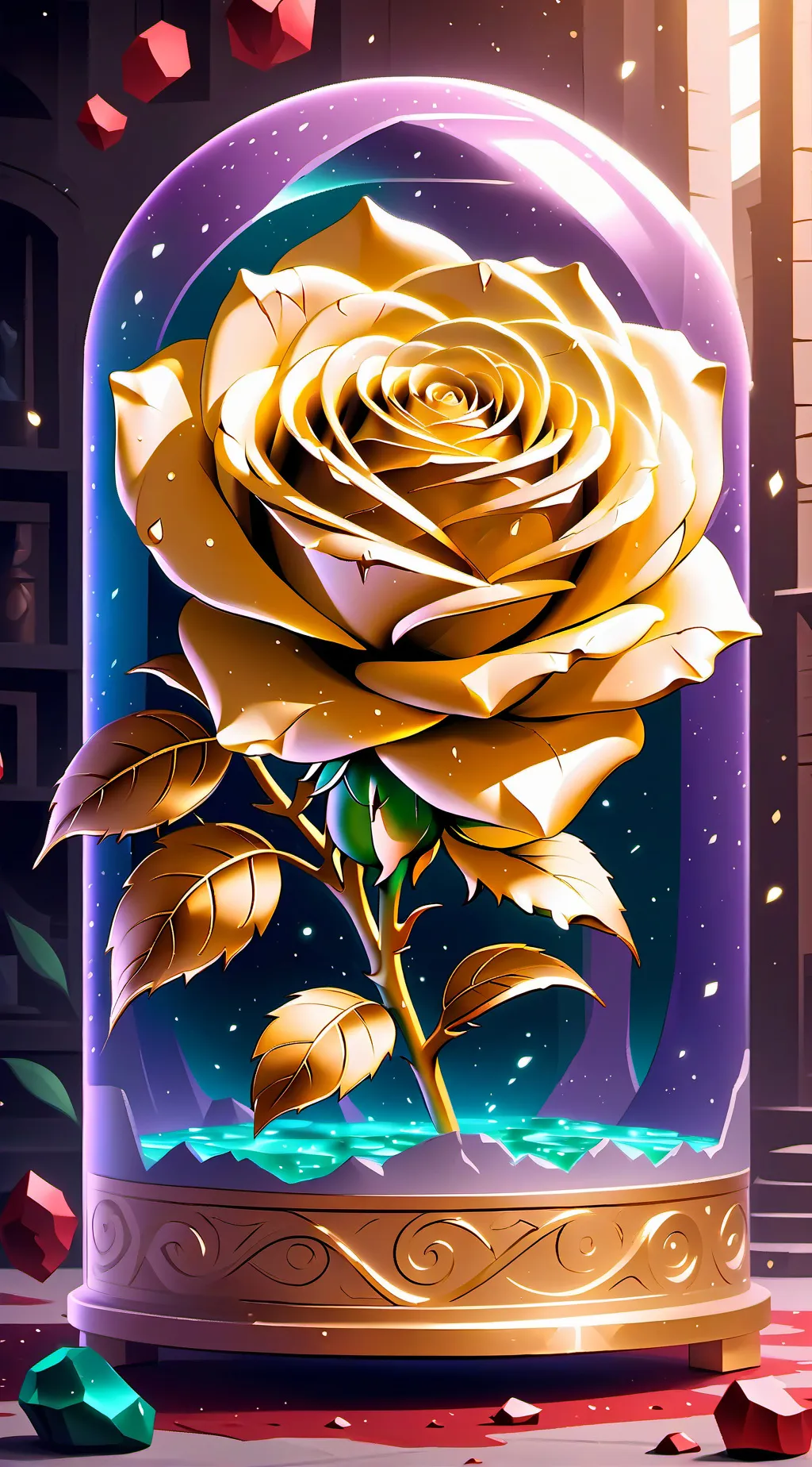 ai character: One piece gold background