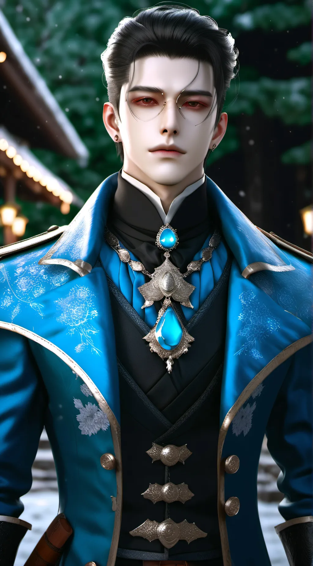 ai character: Winter  background