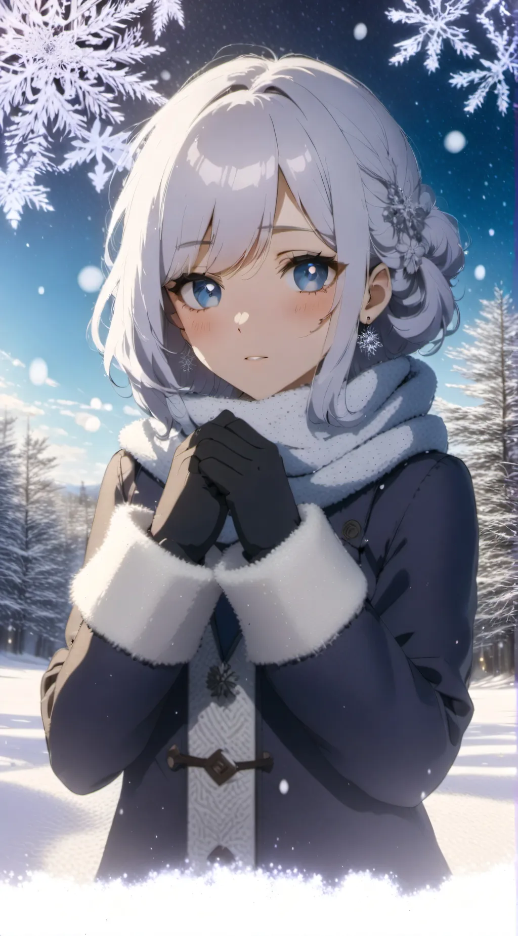 ai character: Winter background