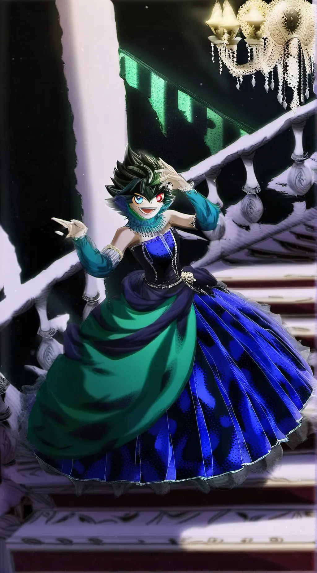 ai character: edge ribbit  background