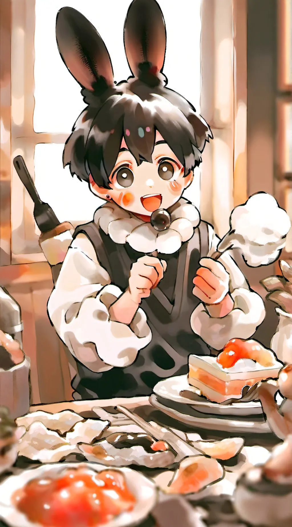 ai character: Bunnnnnny background