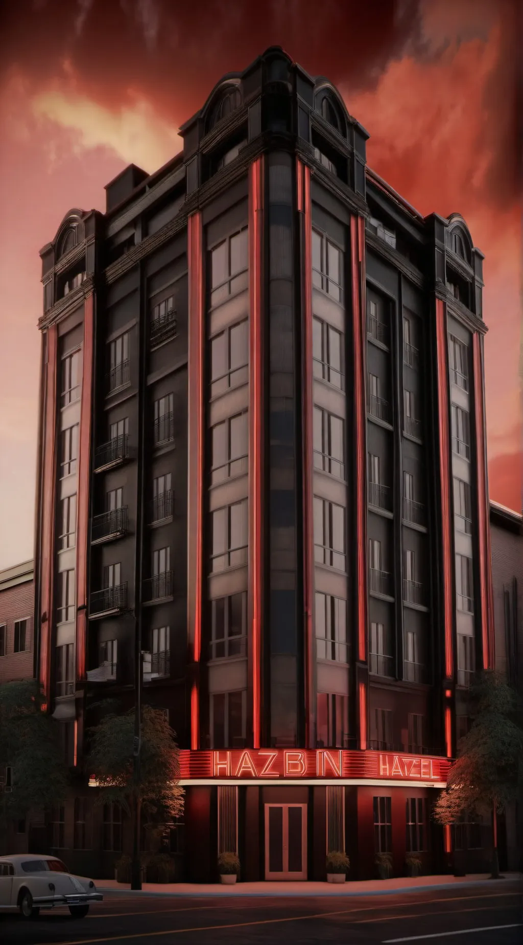 ai character: Hazbin Hotel background