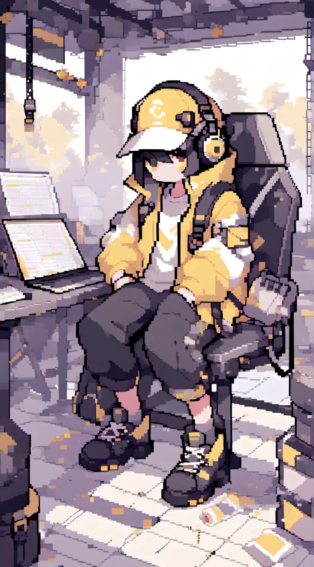 ai character: Yellow background