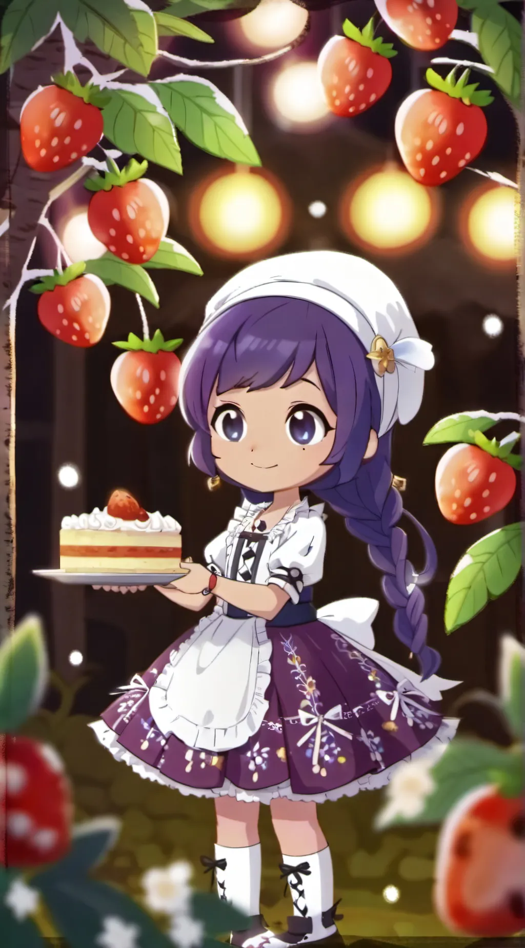 ai character: plum background