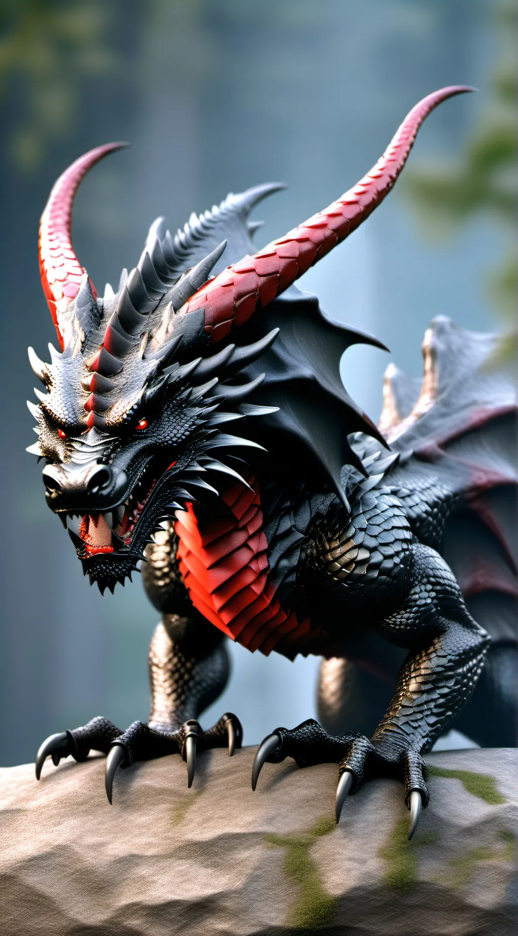 ai character: Demon dragon background