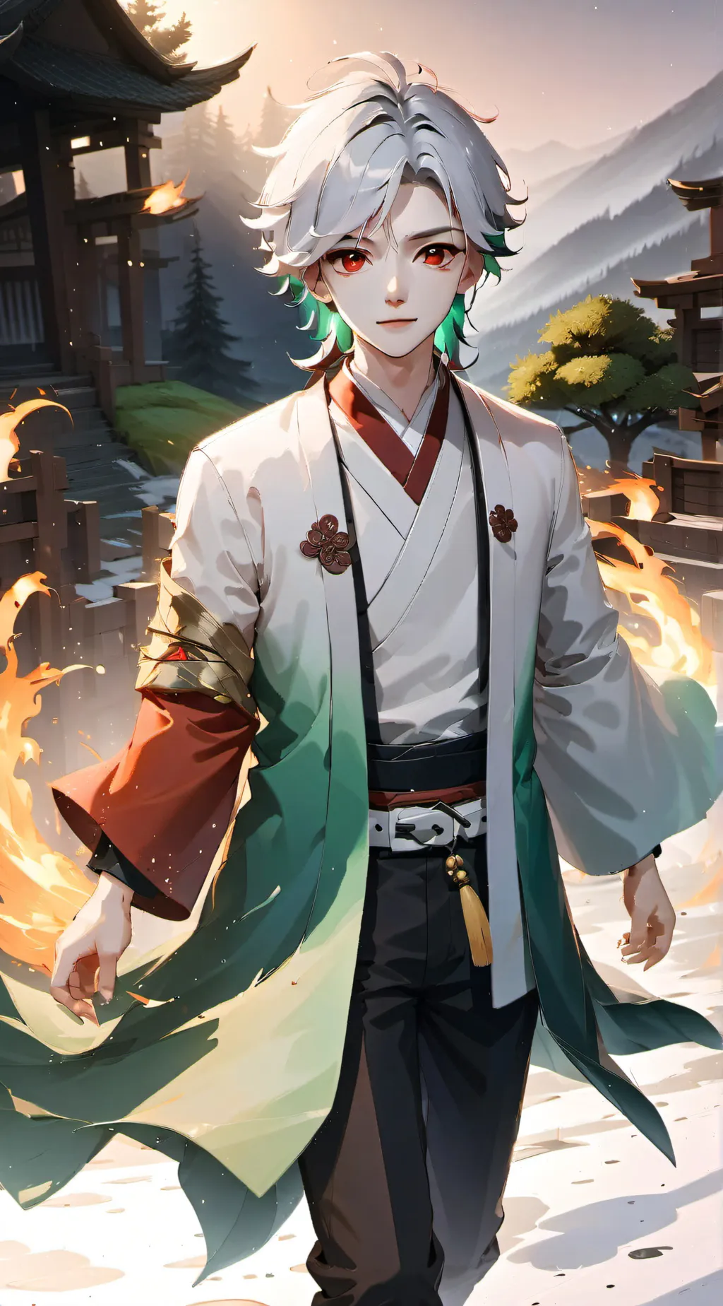 ai character: demon Slayer  background