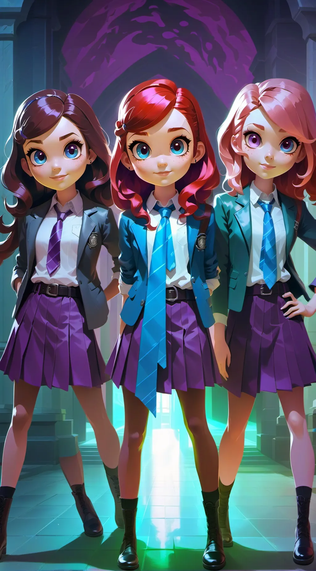 ai character: xzeenie and skz background