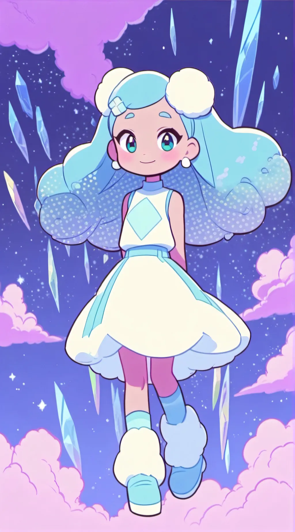 ai character: cloudy  background