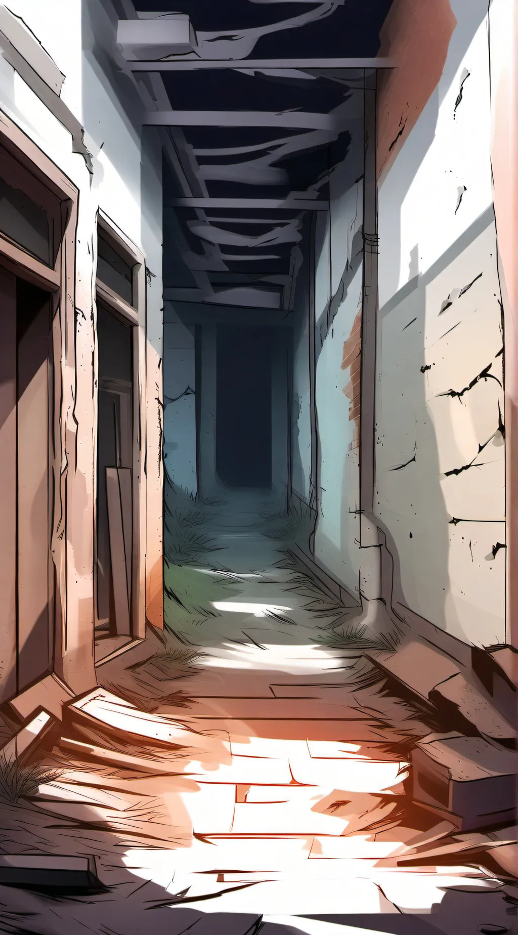 ai character: HH alley way background