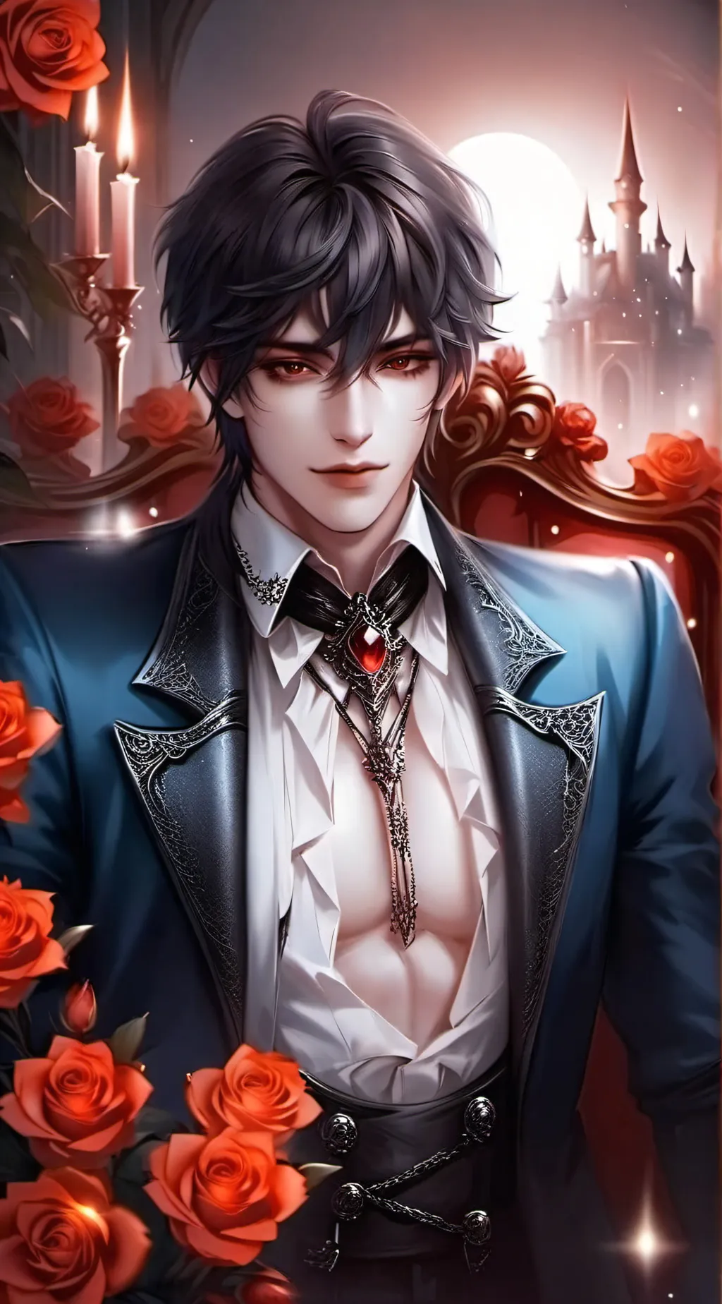 ai character: Angelo Tenebre  background
