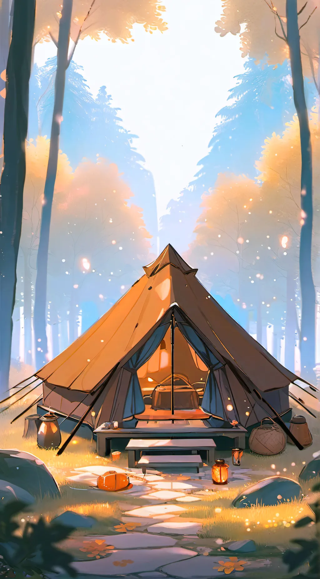 ai character:  🏕️ MHA CAMPING 🏕️ background