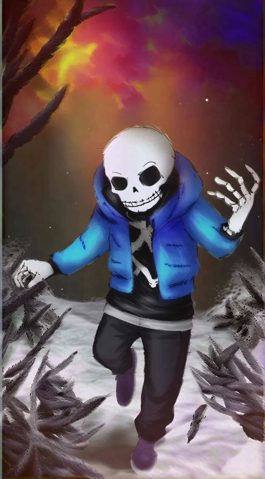 ai character: Sans background