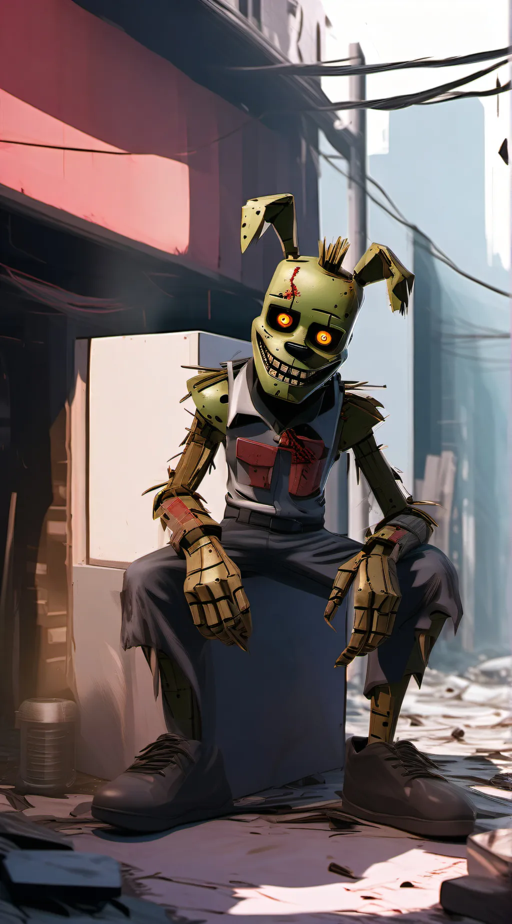 ai character: fnaf pizzeria sim background